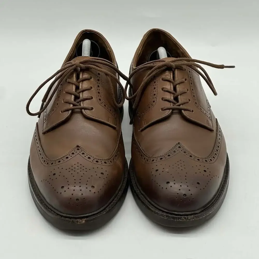 Polo Ralph Lauren Asher Wingtip Brown Leather Oxfords Dress Shoes Men's Size 11